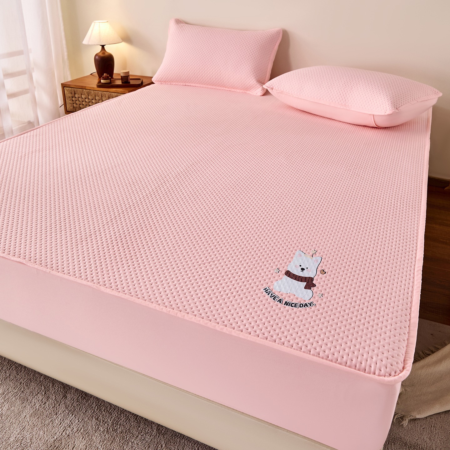 Waterproof Urine-Proof Bed Sheet Single Piece Quilted Simmons Mattress Protector All-Inclusive Washed Cotton Thick Bed Sheetss Anti-Slip Bed Cover