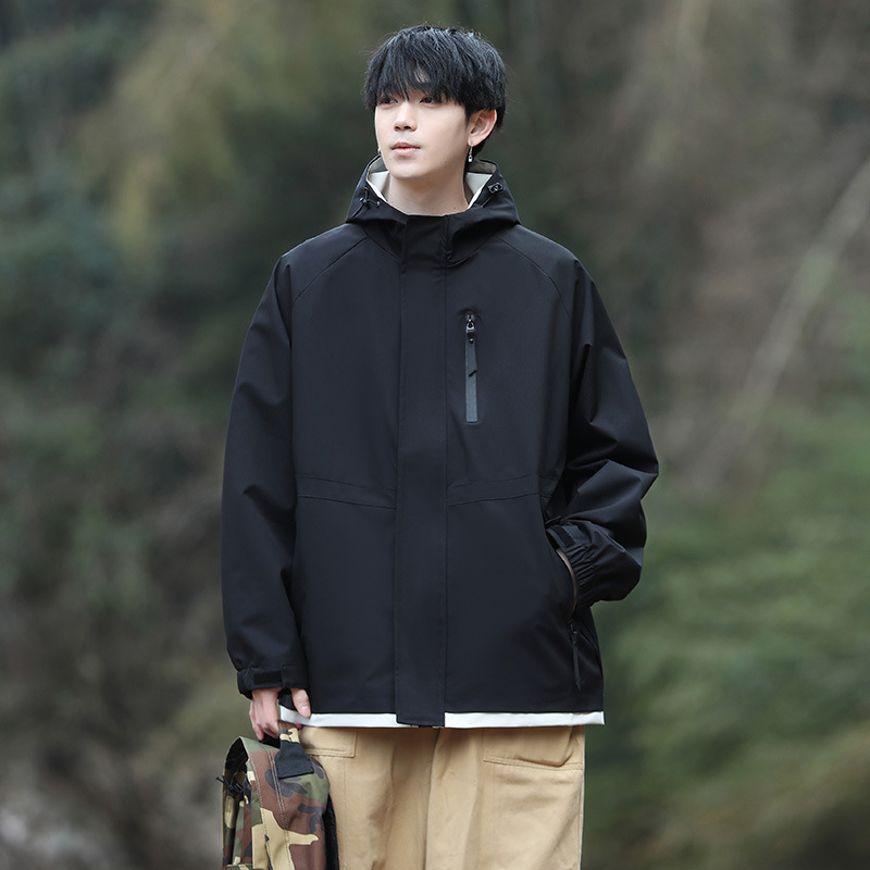 Tropas de asalto 3 - en - 1 chaqueta para hombres con terciopelo al aire libre montaña para hombres y mujeres una sola pieza de cubierta desmontable a prueba de viento y agua para hombres