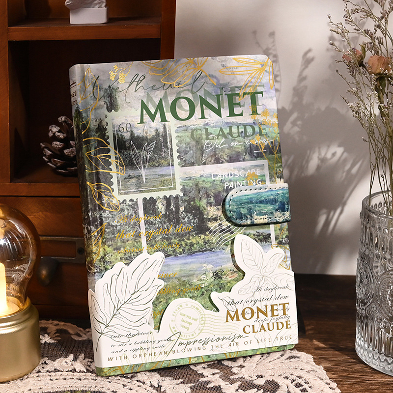 Cuaderno de pintura al óleo estilo Ziyi, diario creativo para chicas, magnético