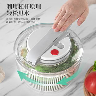 ☆ Vegetable Press Dehydrator Salad Dryer Vegetable Washing Basin Water Drainer Manual Fruit Washing Dehydrator