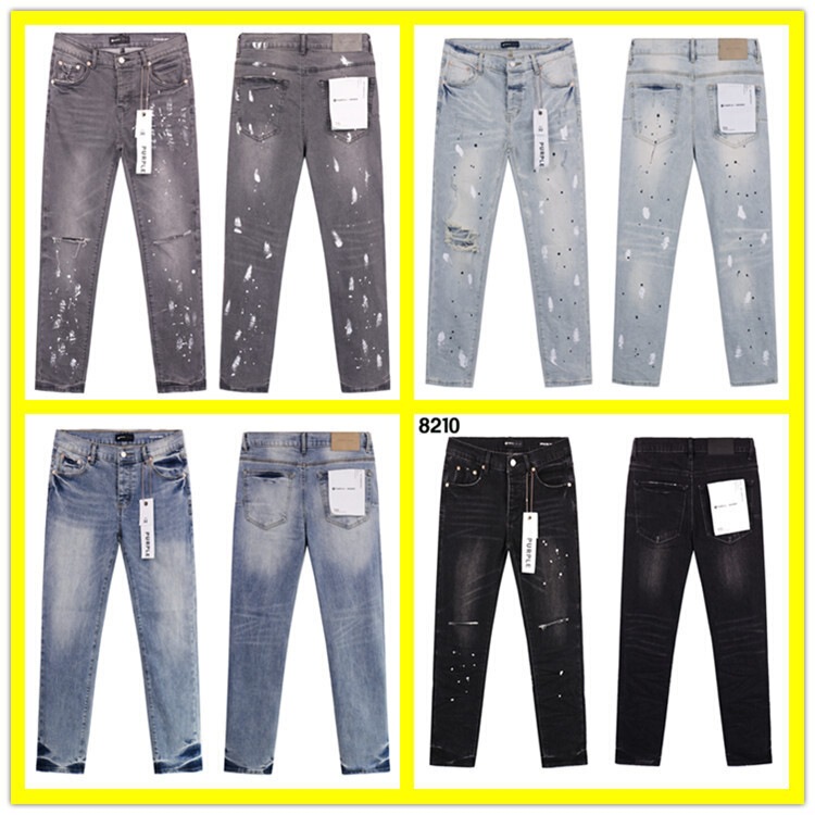 2024 American Style Trendy Brand Ripped Patchwork Smoke Gray Men's Casual Straight-Leg Jeans Wholesale 2024 American Style Trendy Brand Ripped Patchwork Smoke Gray Men's Casual Straight-Leg Jeans Wholesale