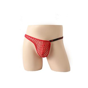 Large Mesh Men's Underwear Wholesale Sexy Translucent Mesh Thong U Convex Hollow Fishnet T-String Men's Manufacturer