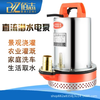 直流泵12V潜水泵24V48V电动车水泵高扬程船用泵电瓶泵农用抽水机