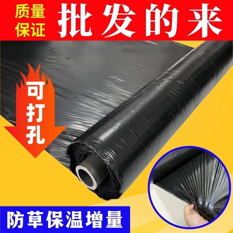 除草黑色地膜农用种植果园蔬菜防草种菜黑地膜果树塑料薄膜加厚