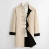 Black long jacket, mid-length
