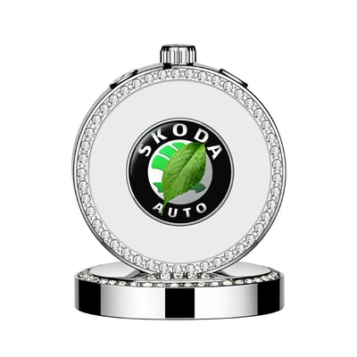 and Women's Perfume Seats, Diamond-Encrusted Perfplant seat - ocean-scent-steel-label-with-diamond-perfume-holder-skoda