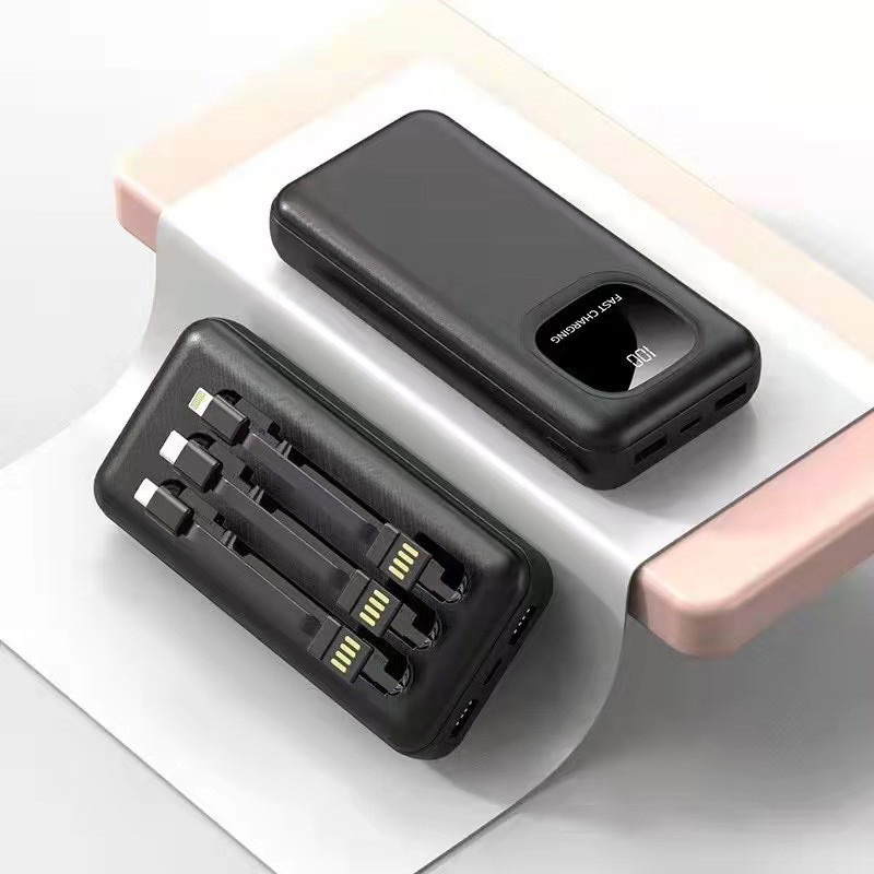 Viajes al aire libre fuente de alimentación portátil multipuerto U salida con tres líneas de carga de gran capacidad multicolor opcional