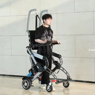 机器人电动轮椅帮助残疾人站起来双模式人体工程学设计机器人步态