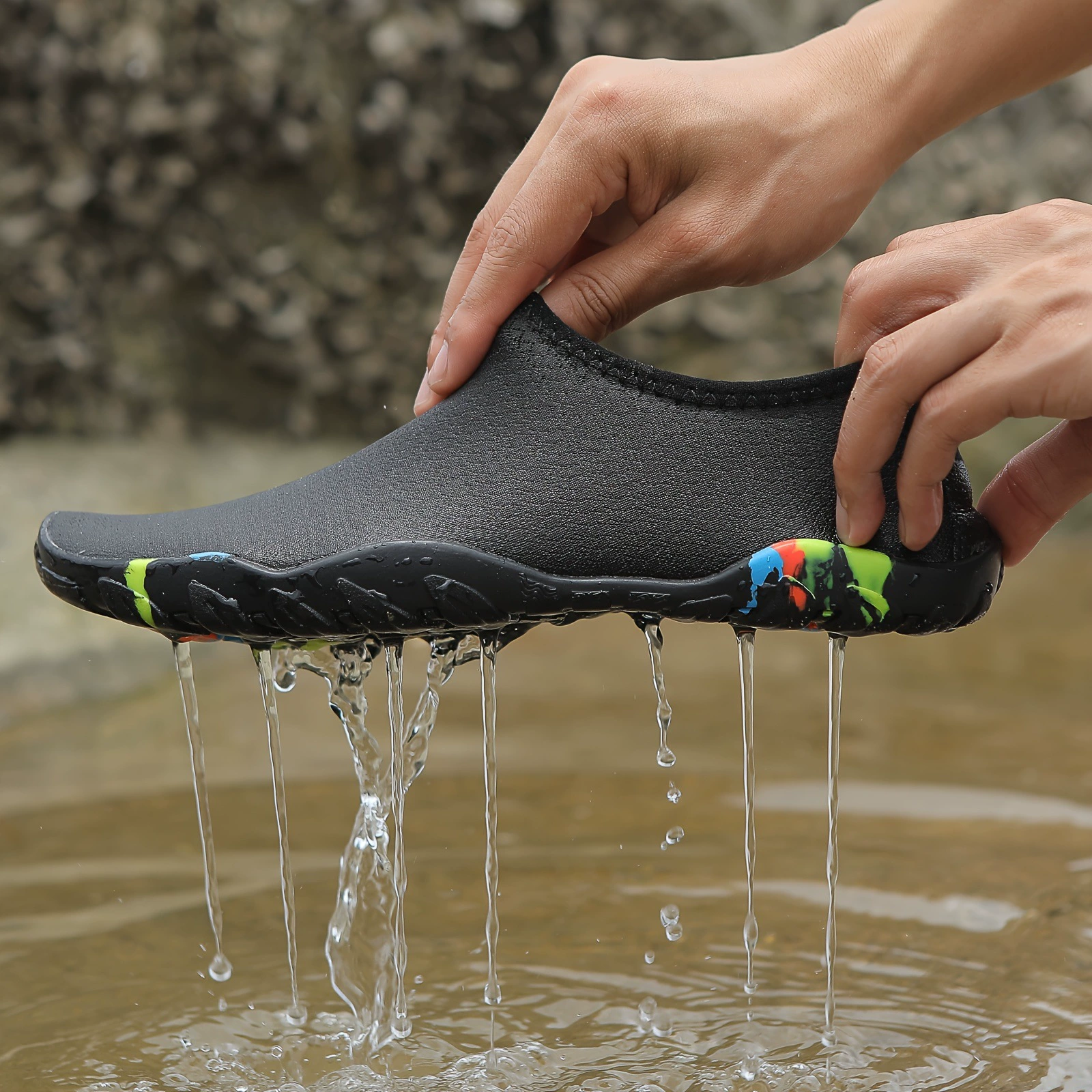 Мужская и женская быстросохнущая пляжная обувь, нескользящая обувь-амфибия, трансграничная