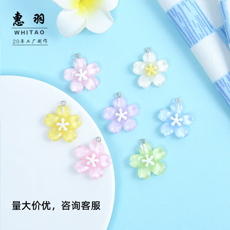 Transparent Cherry Blossom Pendant Handmade DIY Material Keychain Accessories Lanyard Accessories Cosmetic Accessories Pendant Wholesale Transparent Cherry Blossom Pendant Handmade DIY Material Keychain Accessories Lanyard Accessories Cosmetic Accessories Pendant Wholesale