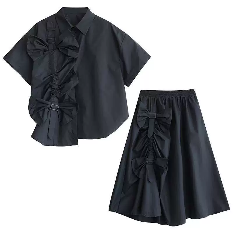 Summer trousers, set, Korean style, oversize