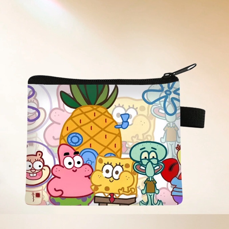 New Spongebob Squarepants Coin Purse for Children, Mini Cute and High-End Small Bag, Student Square Large-Capacity Storage Bag New Spongebob Squarepants Coin Purse for Children, Mini Cute and High-End Small Bag, Student Square Large-Capacity Storage Bag