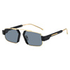 Fashionable retro metal sunglasses, city style, European style