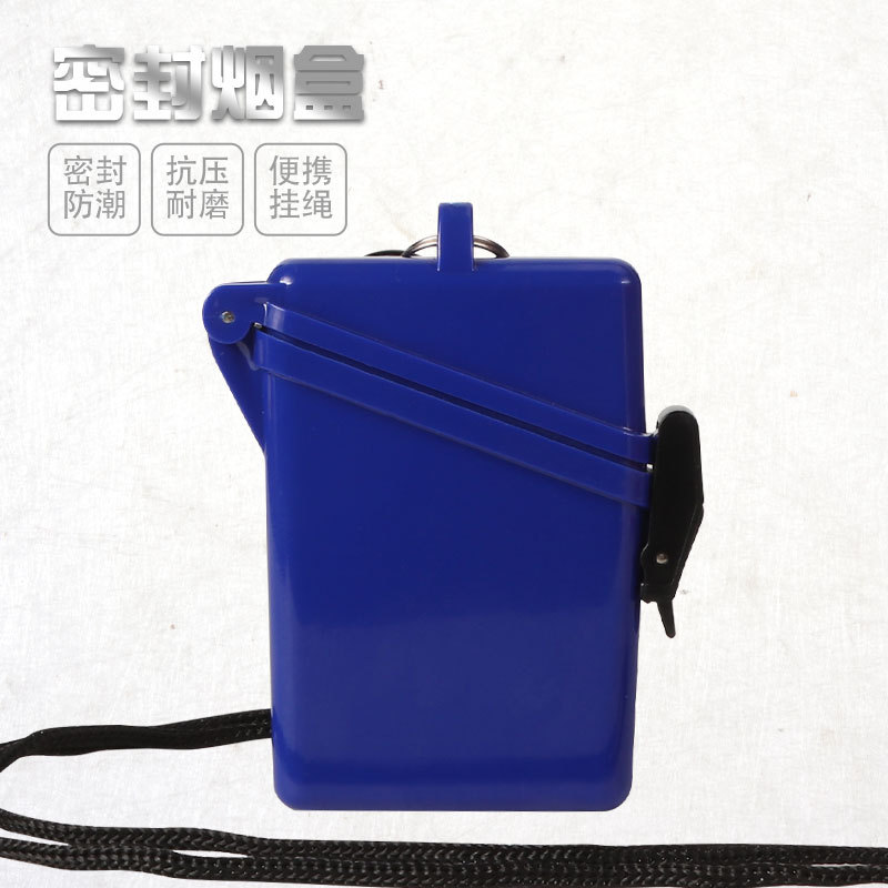 플라스틱 방수 담배 상자 경사 매달려-블루