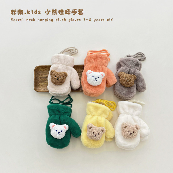 Children's winter brand cartoon keep warm gloves