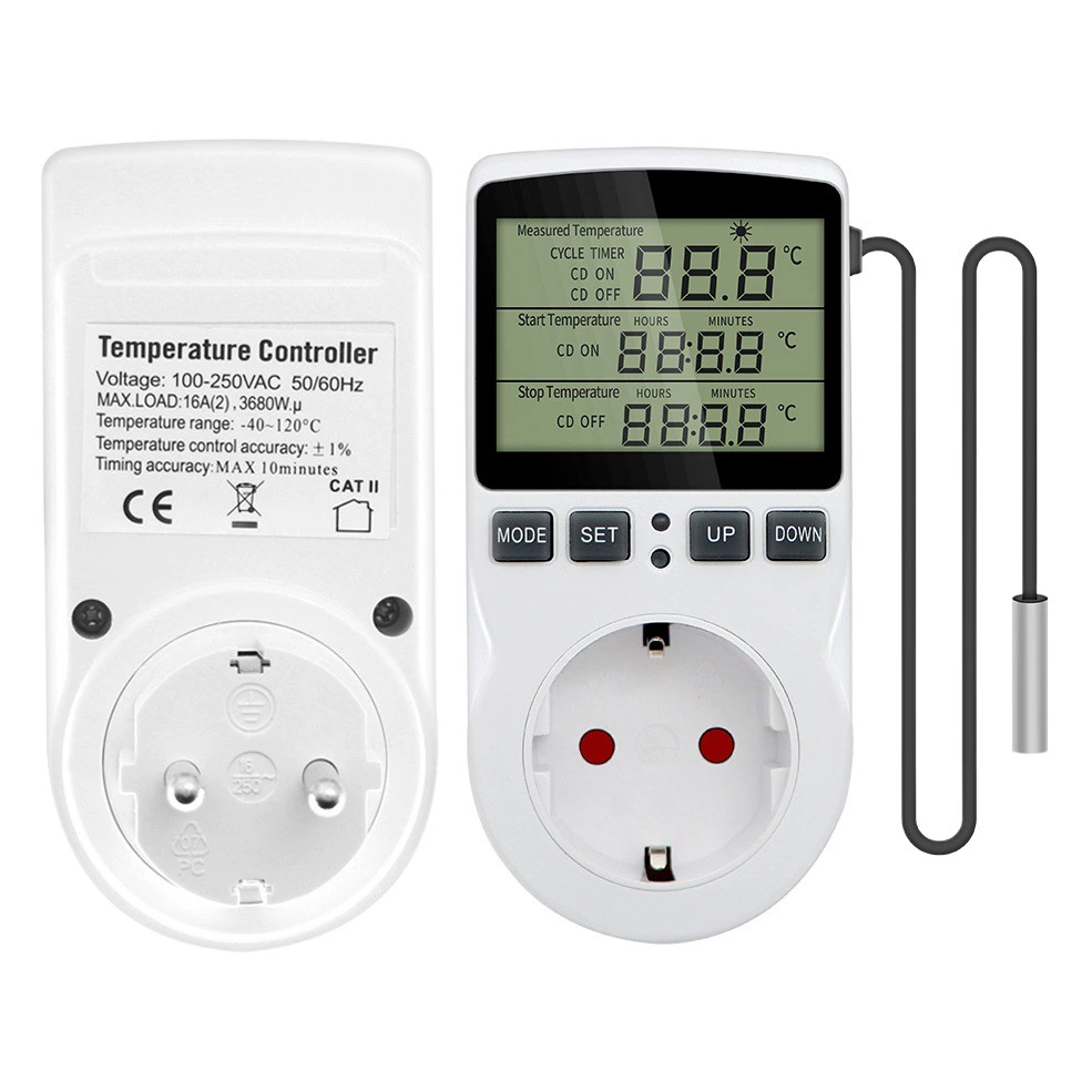 Стандарт умного цифрового детектора электричества гнезда контроля температуры переключателя таймера температуры постоянного регулятора температуры Европейский