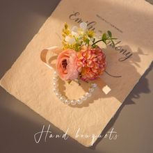 结婚胸花新娘新郎婚礼森系清新全套家人襟花伴娘珍珠手腕花复古