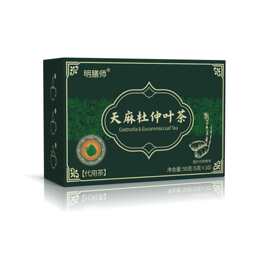 明膳师三参天麻杜仲叶茶深绿盒代用茶50g甄选原料