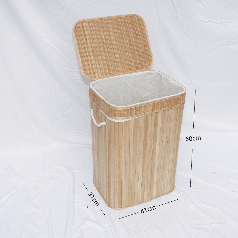 ¡Cruces fronterizos! Cestas de ropa madre-bebé bambú plegable de regalo de la luna natural Nan bambú cocinado a alta presión secado transpirable