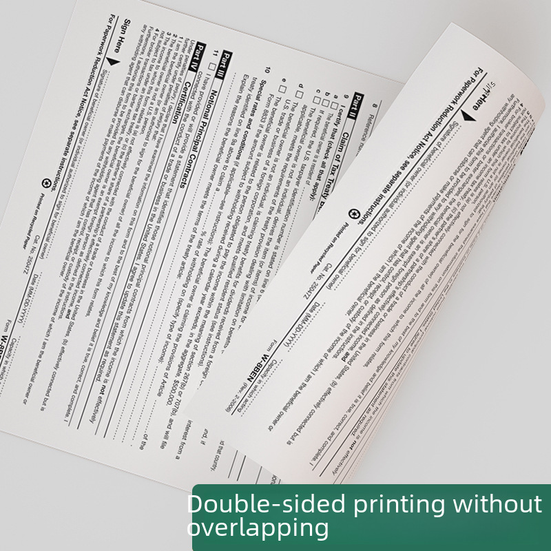 (2개) MINGWEN A4 종이 인쇄 복사 용지 70G80G 단일 팩 500 사무용품 팩 A4 인쇄 백서