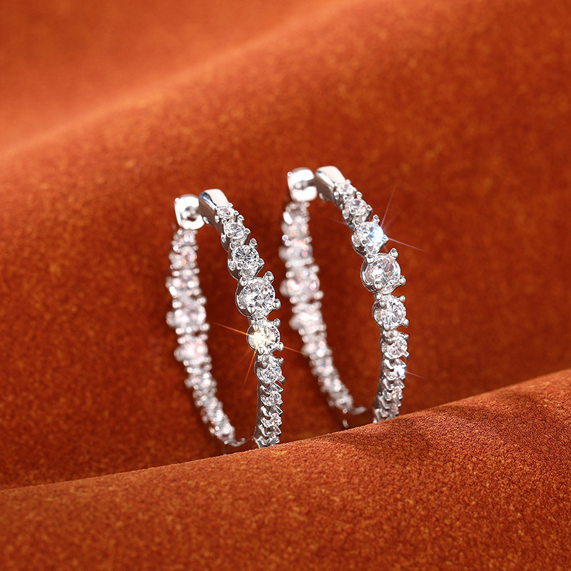 Earrings Classification 1 Pair Modern Style Classic Style Geometric Copper Zircon Earrings