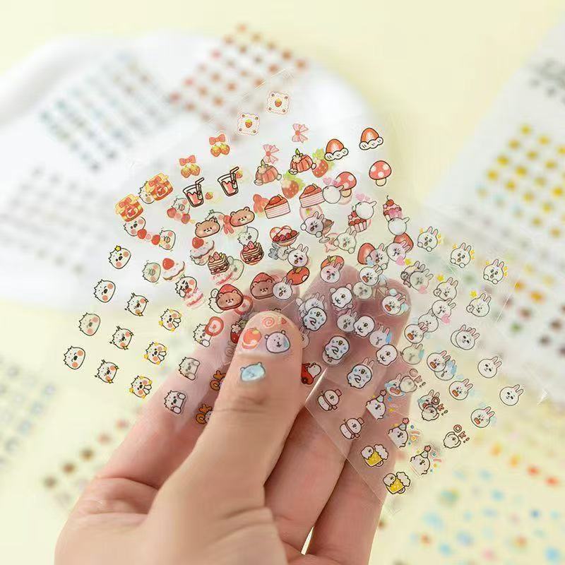Luminous Nail Stickers for Kidsren Cartoon Waterproof Decorative Fluorescent Stickers Cute Little Girl Luminous Nail Stickers
