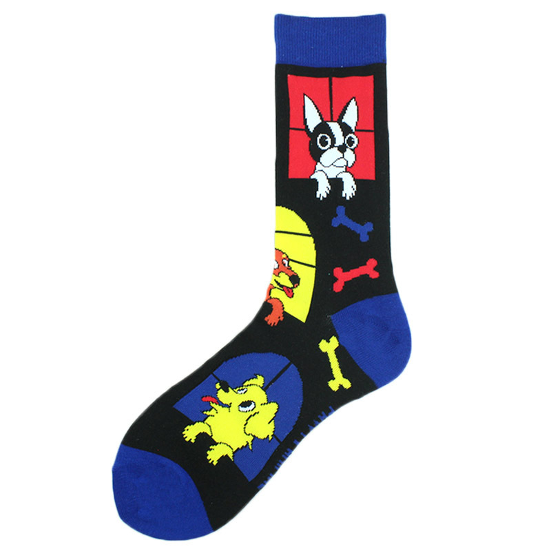 Men's Fashion Cartoon Cotton Patchwork Crew Socks A Pair display picture 24