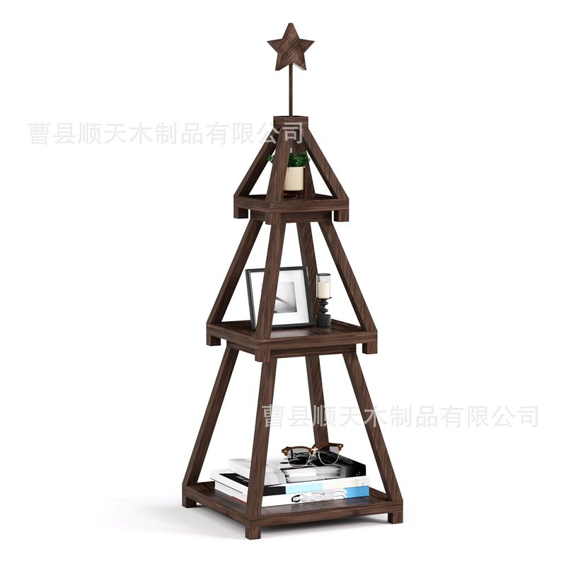 木製収納オーガナイザーラックリビングルーム床置き装飾品装飾収納ブラケットデスクトップケーキフルーツラック|undefined