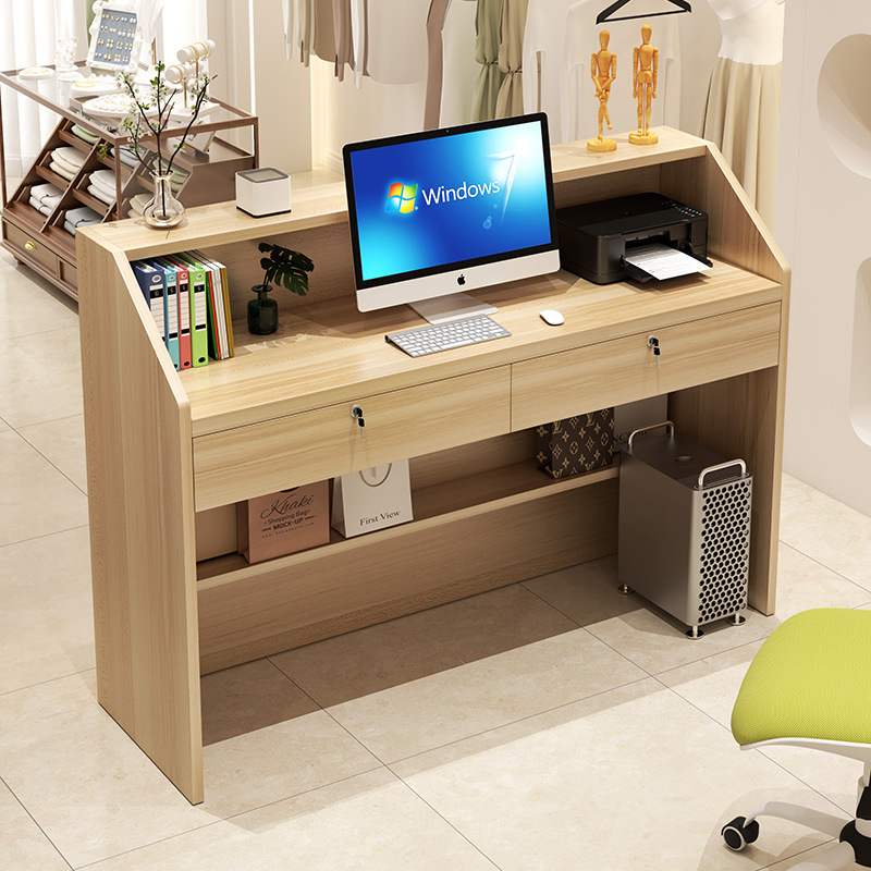 Cashier Simple Modern Bar Small Counter Reception Desk Barber Beauty Clothing Store Supermarket Shop Front Desk