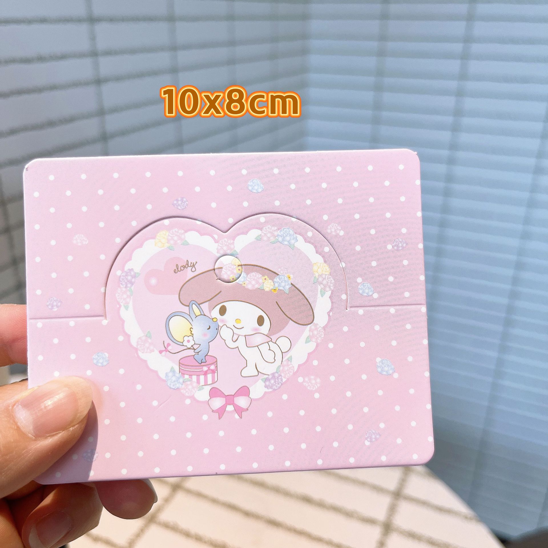 10x, 8 cm, heart-shaped