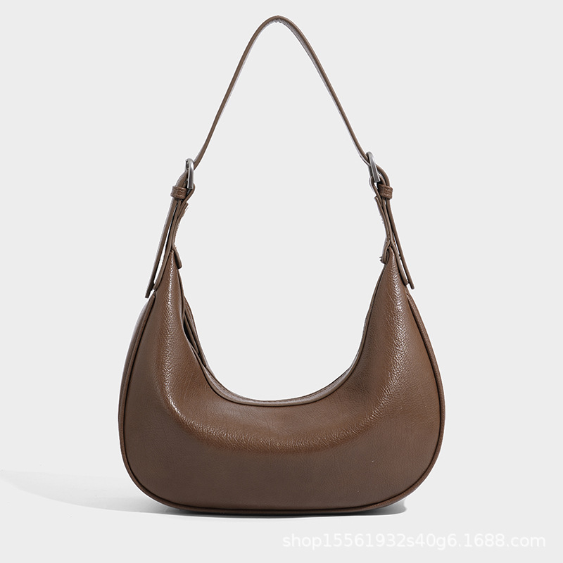Niche Designer Crescent Hobo Bag Commuter Shoulder Underarm Bag For Women 2026 New Simple Soft Leather Crossbody Bag - Thumbnail 6