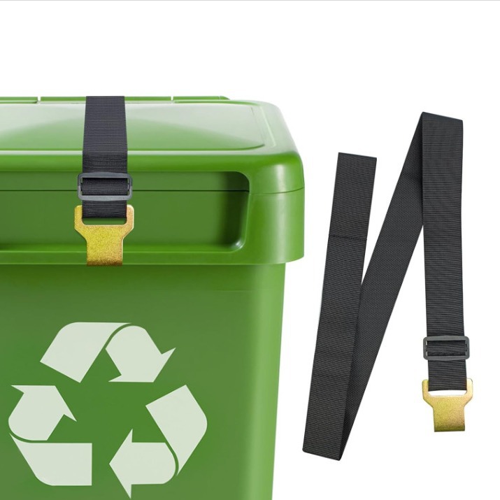 跨境热销户外垃圾桶捆绑带垃圾桶盖固定带固定夹通用绑带锁扣绑带