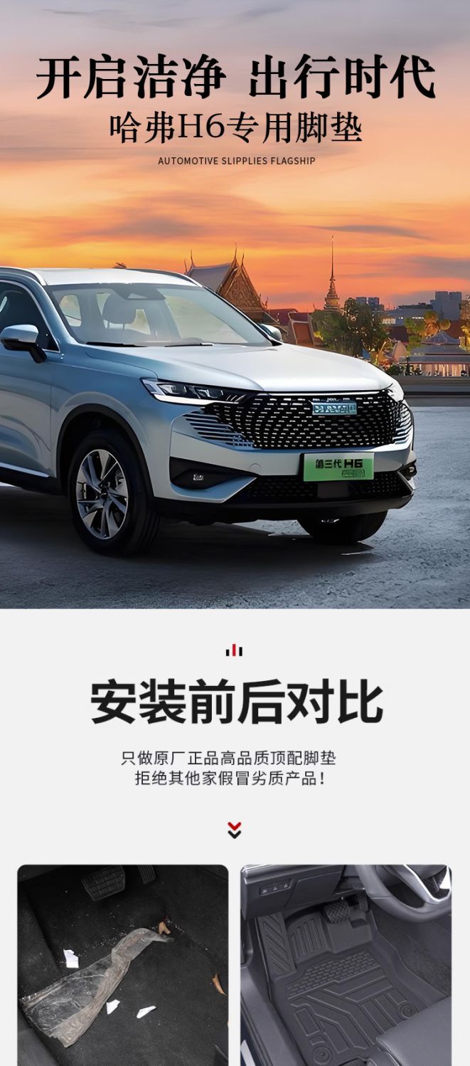 Suitable for Haver H6 Foot Pad TPE Car Foot Pad Encloses 24 Harvard H6 National Tide Edition Third Generation Foot Pad 22 New