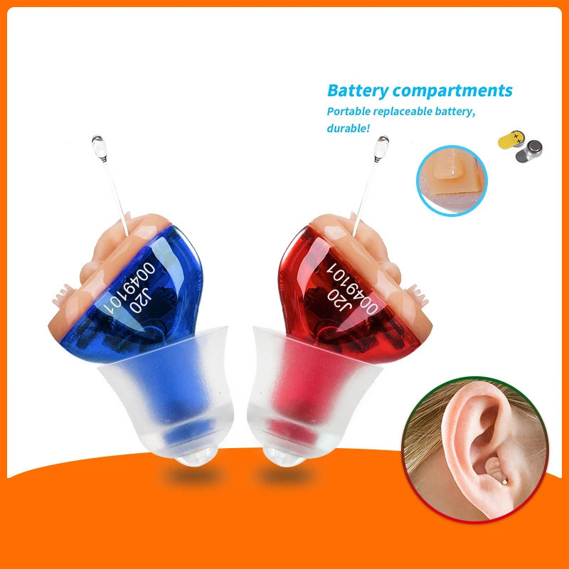 Red Right Ear Hearing Aid