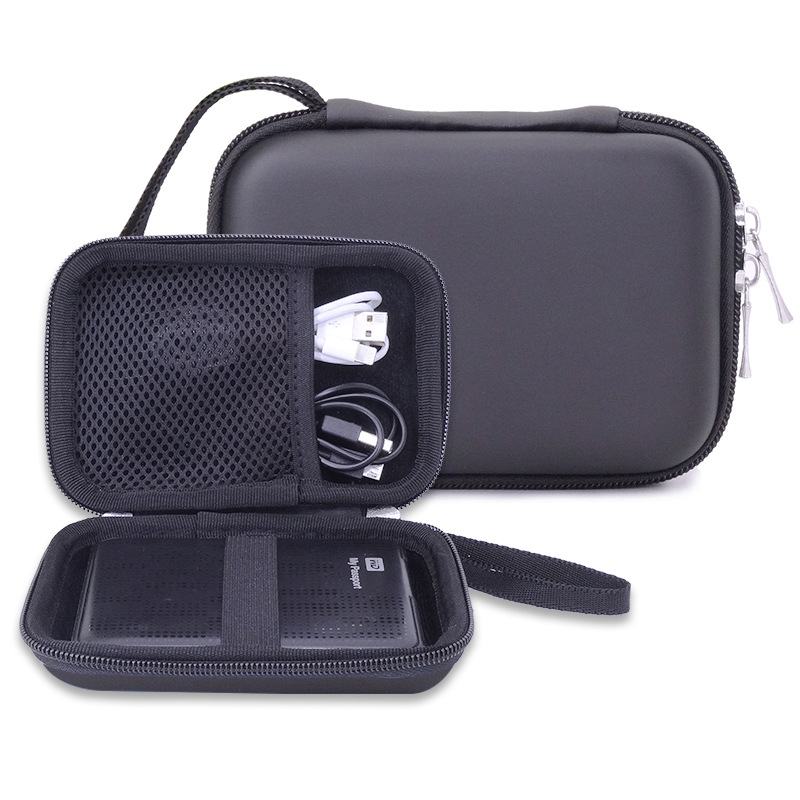 En stock adecuado para Wd Seagate Toshiba bolsa de disco duro móvil de 2,5 pulgadas cable de datos auriculares bolsa de almacenamiento de EVA image 8