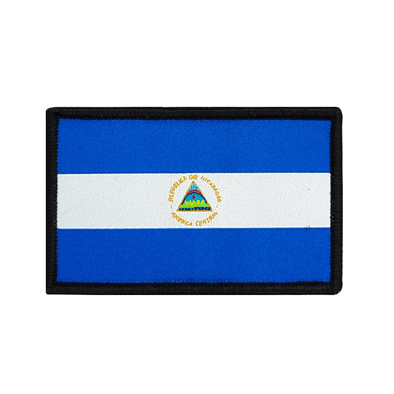 Bandera tejida Velcro sello bandera parche ropa mochila accesorios pegatinas de tela en stock suministro