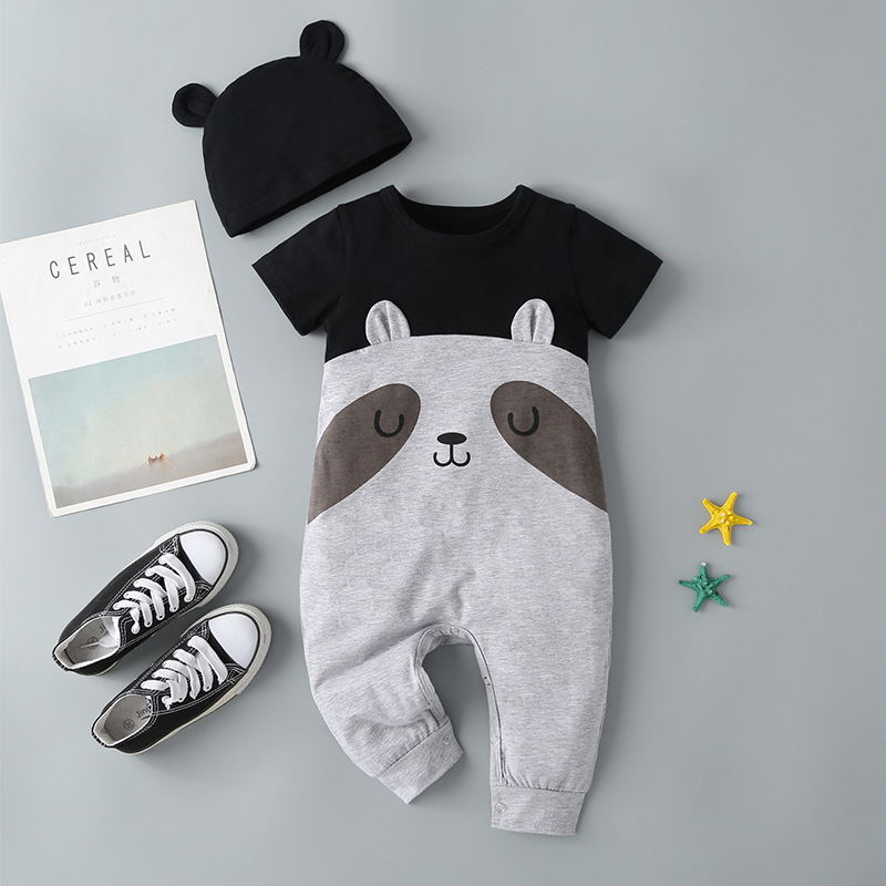 2020 summer new baby clothes panda print...