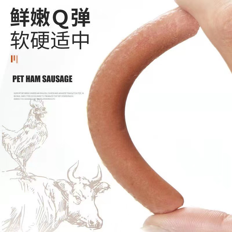 Perro de mascota snack jamón salchicha calcio para cachorros Teddy entrenamiento de recompensa salchicha paquete de regalo de aperitivos de mascota