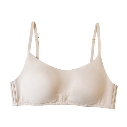 Zhiqu Modal round chest one-piece traceless underwear for women's summer thin small chest gathered anti-sagging breathable bra