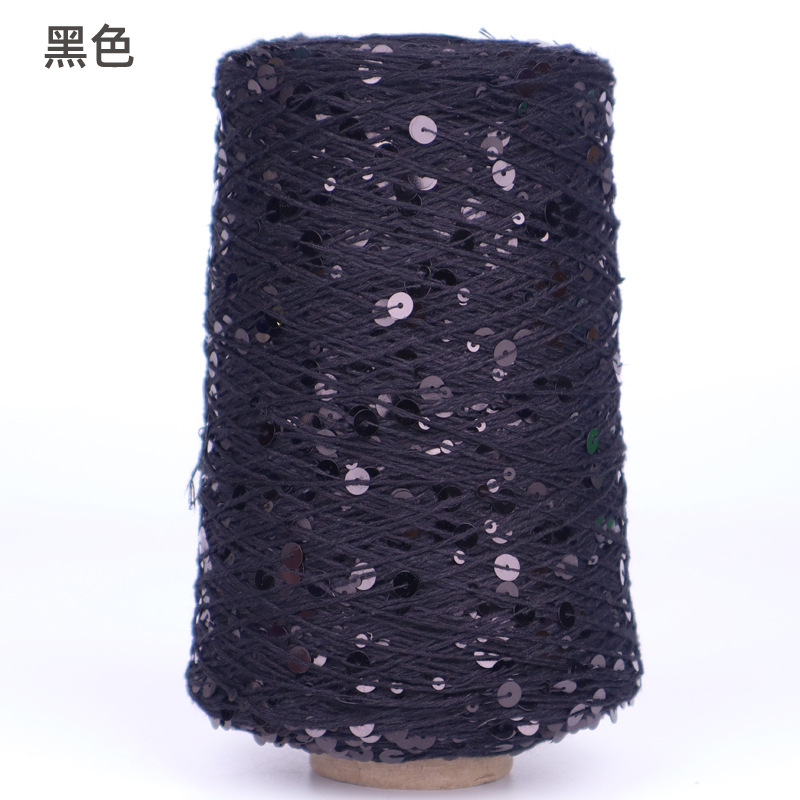 Silk Yue / mano DIY hilo de algodón multicolor brillante 3mm + 6mm sequilla 250 gramos de hilo de aguja de ganchillo