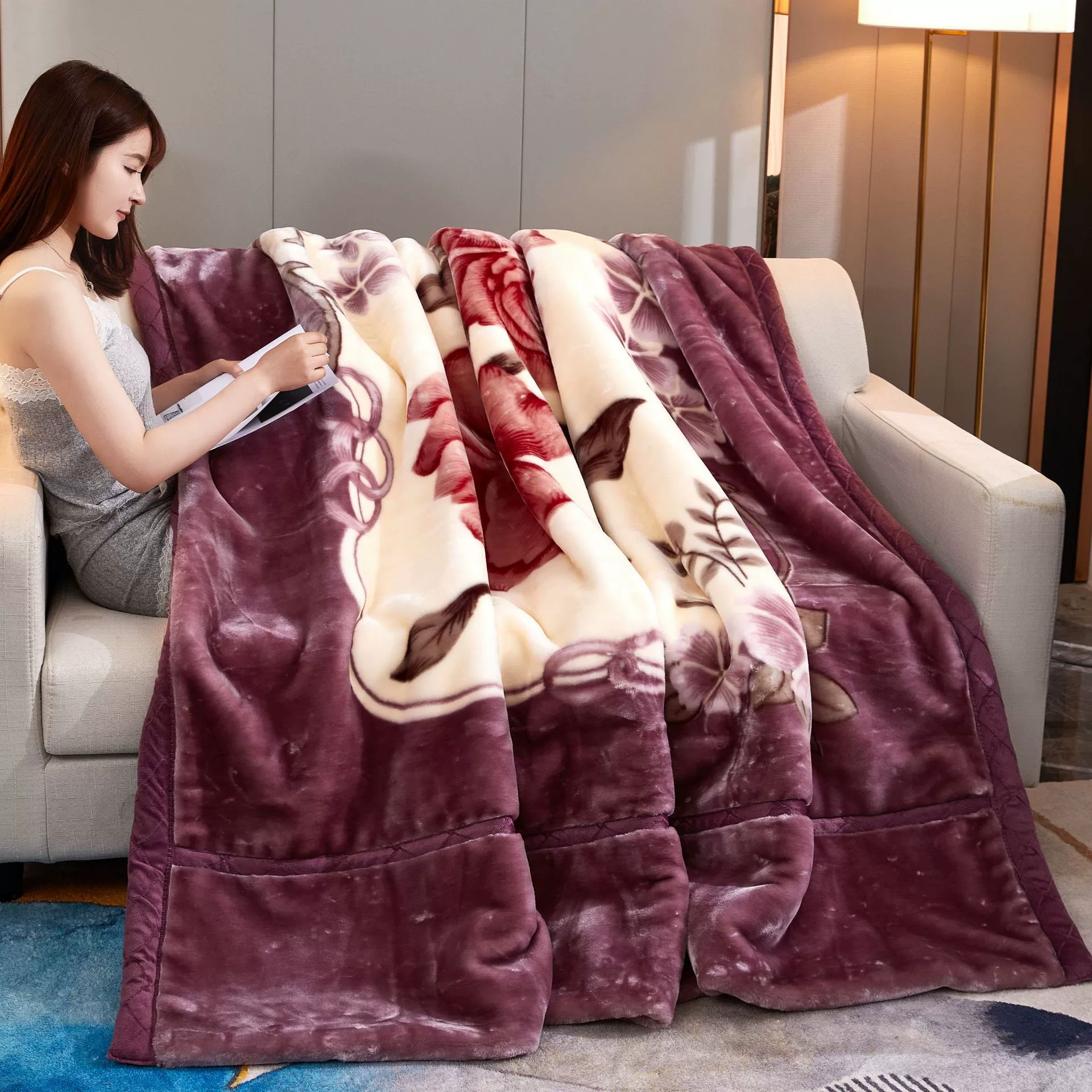Winter duvet, coral sofa for sleep, increased thickness