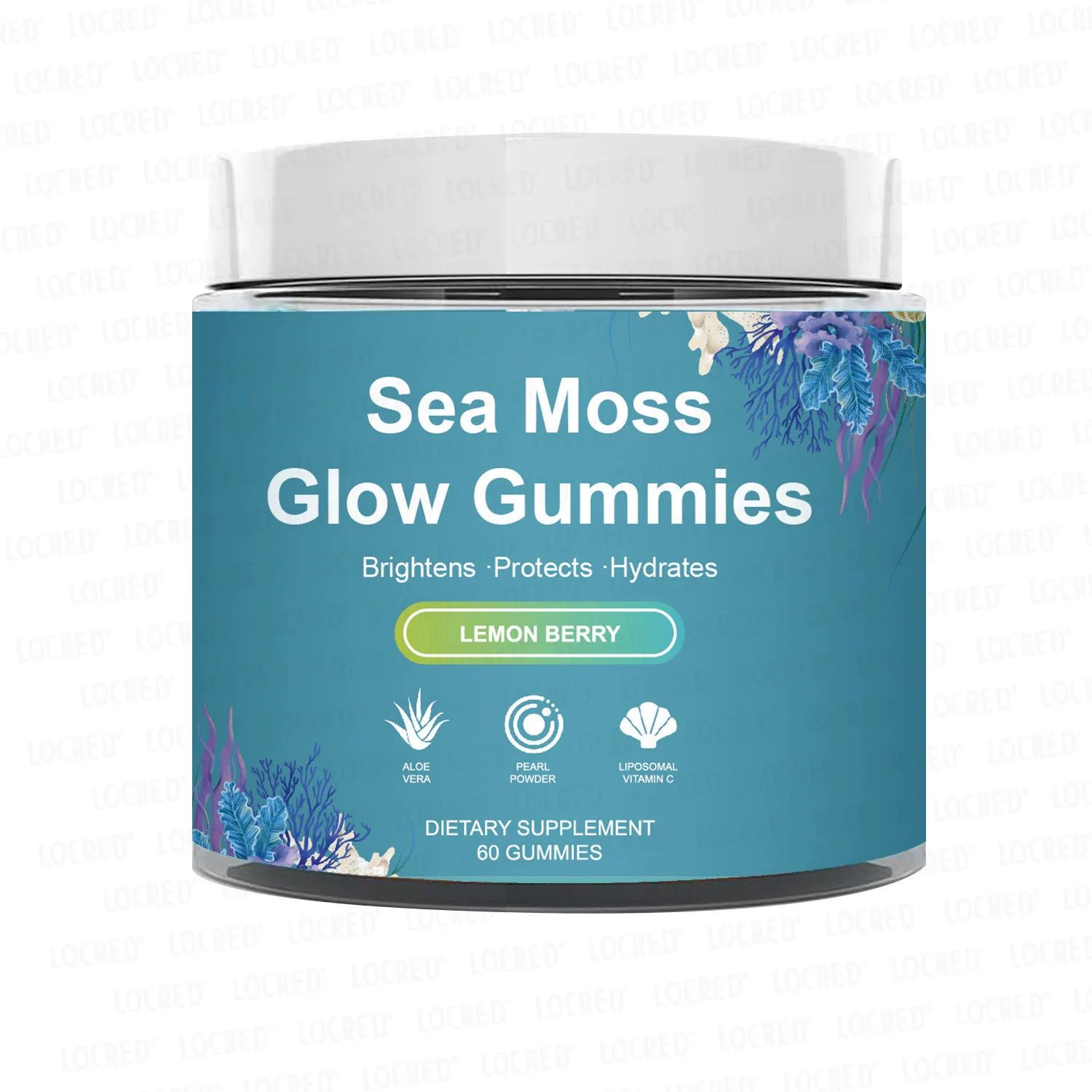 Трансграничный источник производитель морских водорослей помадка sea moss glow gummies оптовая поставка 30 капсул