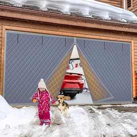 车库门帘加厚门帘防寒保暖门帘冬季棉门帘车库帘防蚊门帘磁性门帘