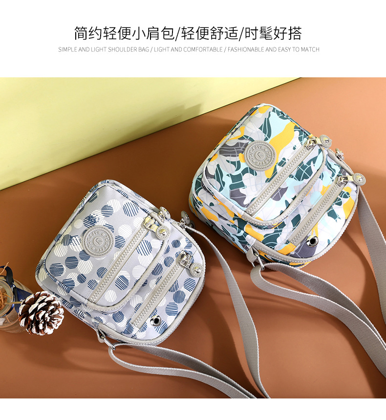 New Oxford Fabric Women's Mini Casual Crossbody Phone Bag Fashion Nylon Bag Single Shoulder Adjustable Waterproof Canvas Bag