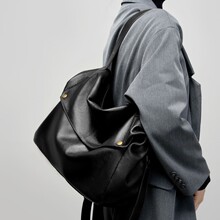 2025冬季新款大容量单肩大包欧美风软皮托特包简约休闲女包