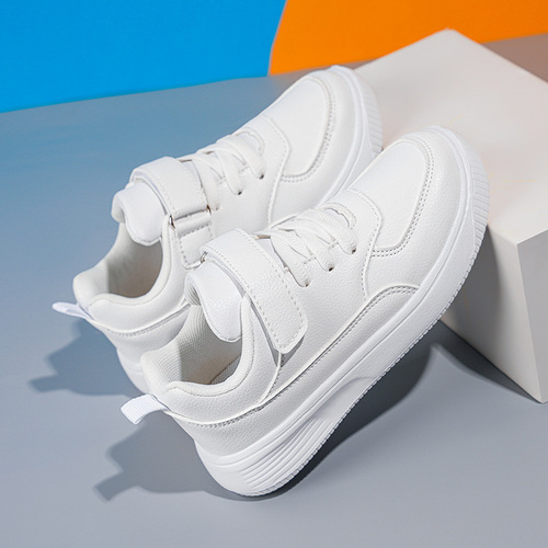 Children's sport shoes spring new pure white children's shoes for middle and large children students white casual shoes for girls