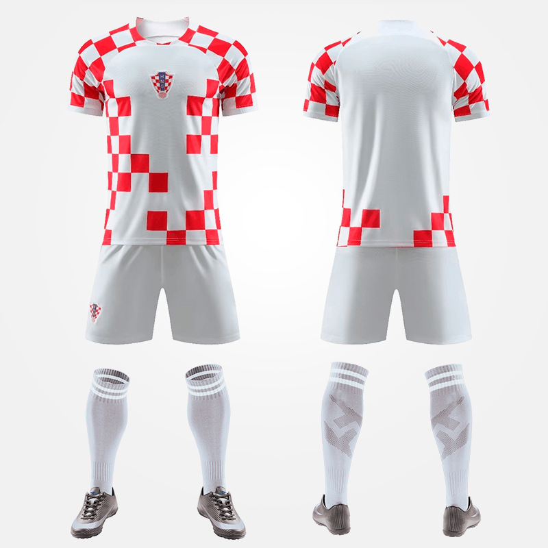 2022ワールドカップクラブサッカー服男女成人子供服セットカスタム印刷メッシcロサッカー服