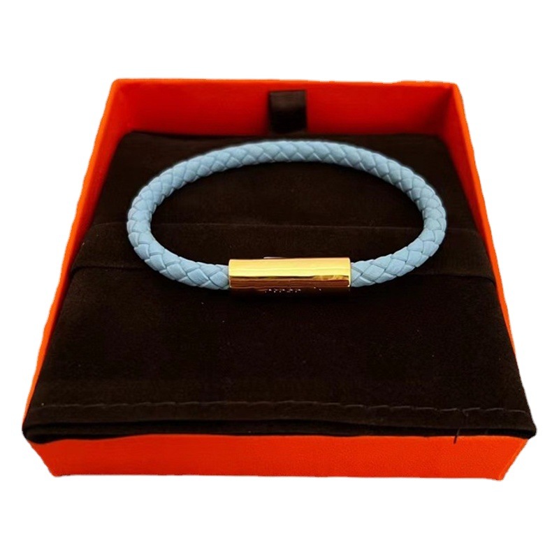 Cuerda de mano de piel de vaca tejida para hombres y mujeres, personalidad de pareja, letras versátiles, pulsera de amor ajustable, nuevo otoño e invierno 2022