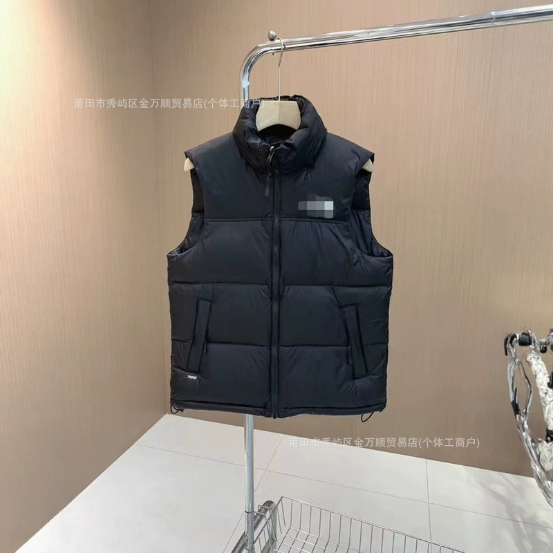Cross-border classic model: North Face 1996 down vest with embroidered stand-up collar, unisex, comfortable and versatile outdoor vest jacket