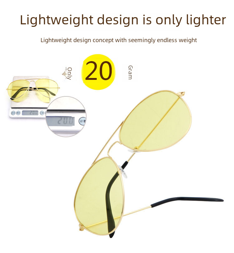 Aviator solglasögon för herr metallbåge med uv400 skydd_voghion.com
